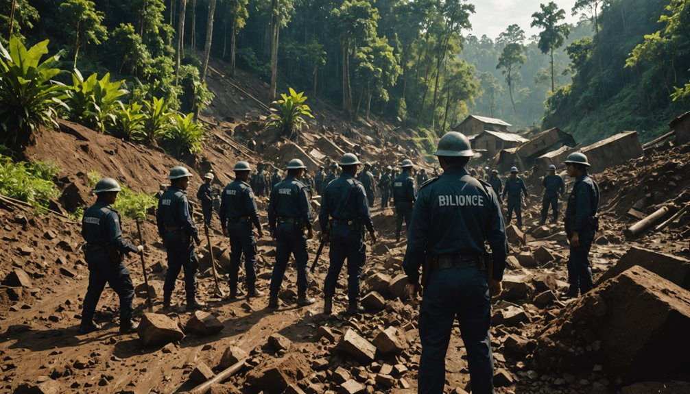 illegal gold mine shutdown