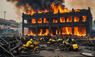 motorcycle workshop fire jakarta