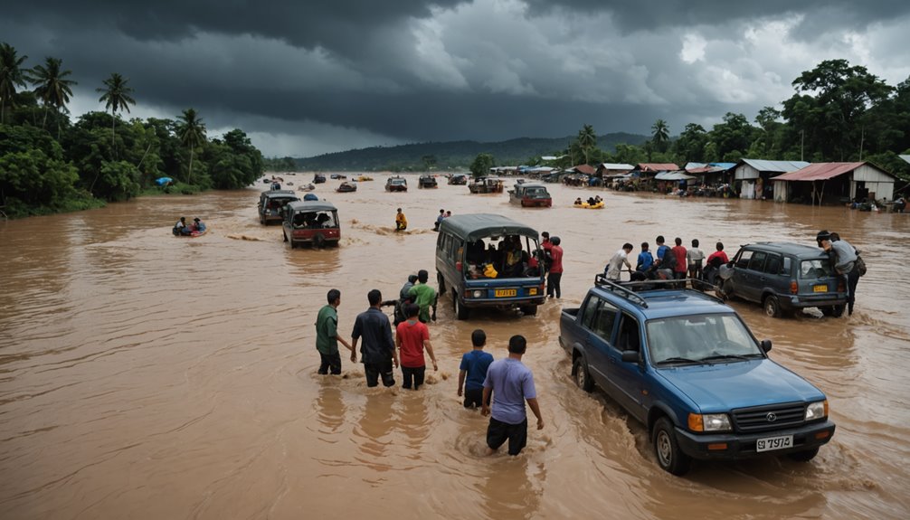 severe flooding in entikong