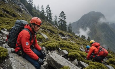 heavy climber falls rescued