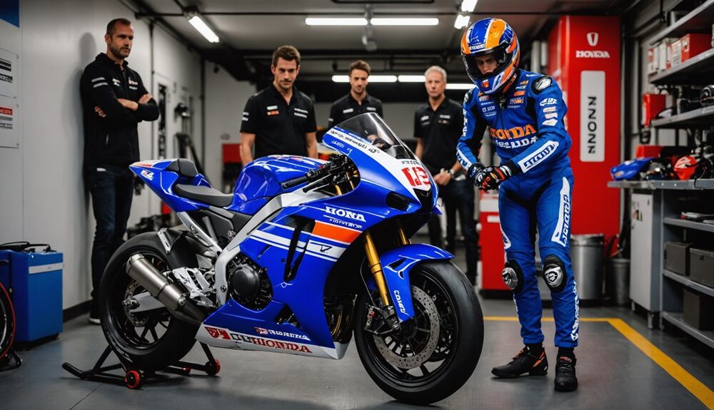luca marini tests honda prototype