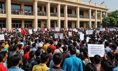 mass protests against education cuts