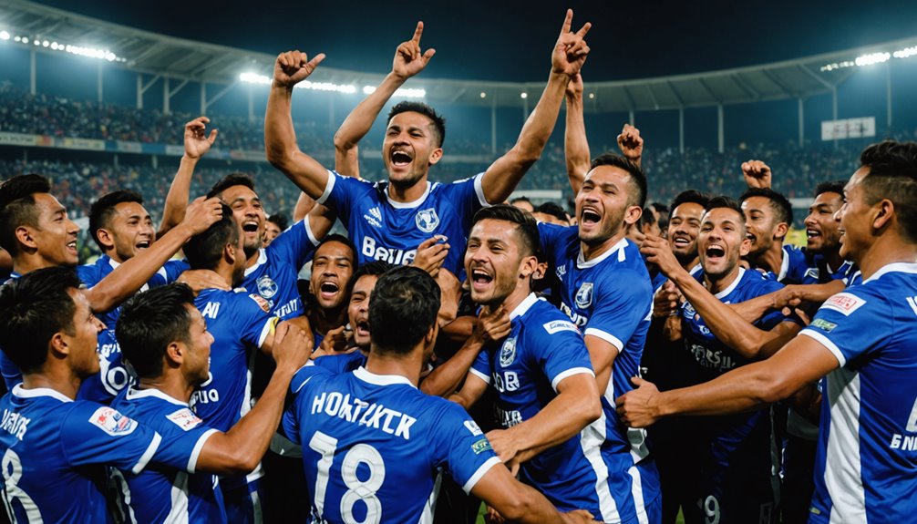 persib celebrates victory together