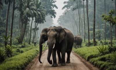 unexpected wild elephant encounter