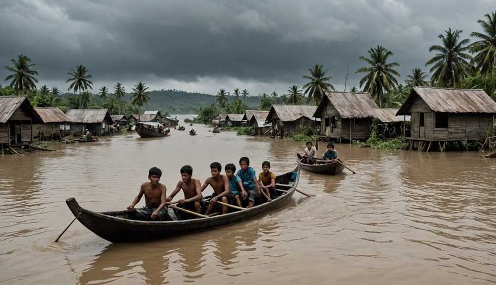 flooding evacuates hundreds indonesia