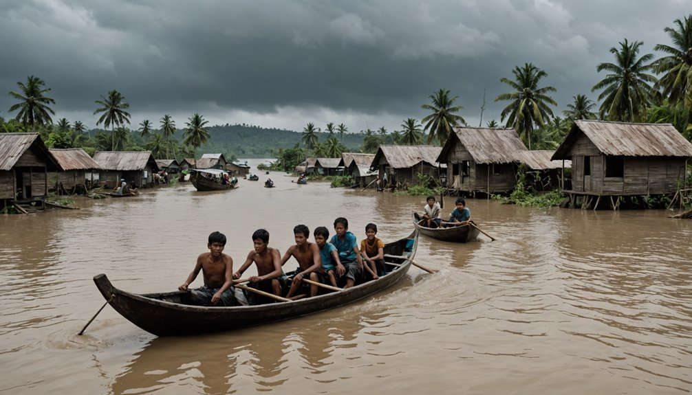 flooding evacuates hundreds indonesia